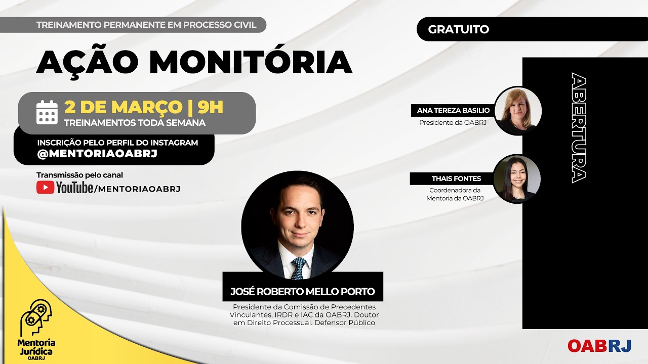Ação monitória - Treinamento em Processo Civil - 02/03 - 09H