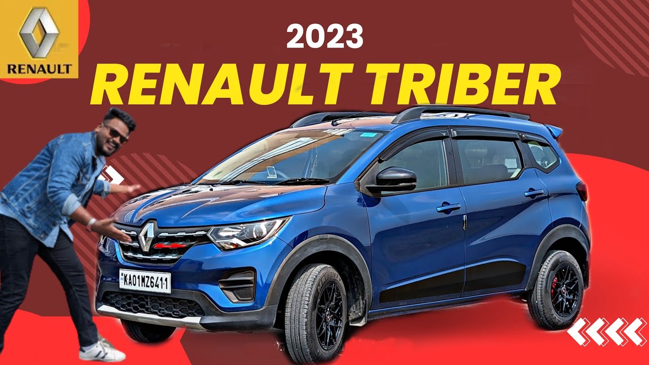 Renault Triber Modified 2023 || Ownership review Renault Triber Automatic ||Ambient light blue color