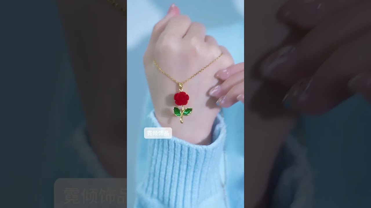 Wear Romance Around Your Neck 🌹✨#LuxuryVibes #GoddessDayGift#fashion #ytshorts #viral