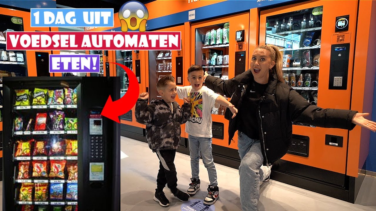 ALLEEN MAAR UIT VOEDSEL AUTOMATEN ETEN! 🍭🍫 | LAKAP JUNIOR