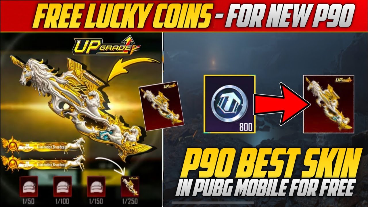 😱 New Best P90 Skin Is Here | Don&rsquo;t Forget Chance Free Upgraded P90 Skin And Free Lucky Coins |PUBGM
