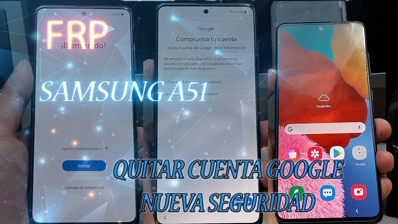 FRP Samsung A51 como quitar cuenta google Samsung Nueva Seguridad Habilitando ADB