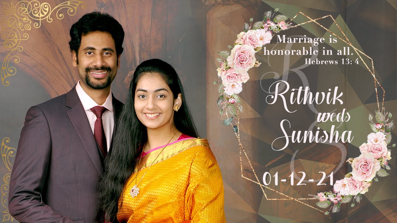 WEDDING CEREMONY OF RITHVIK WITH SUNISHA ON 1ST DECEMBER 2021 @ ROCK CHURCH