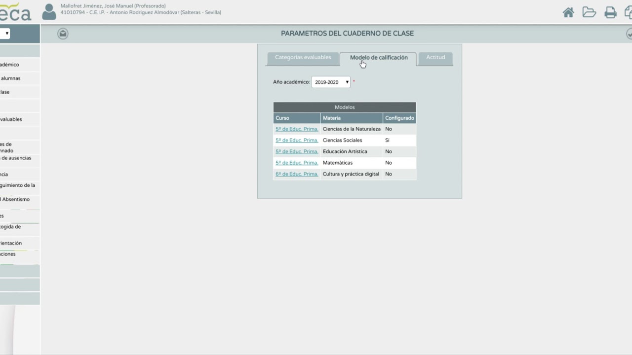 CUADERNO SÉNECA: Configurar