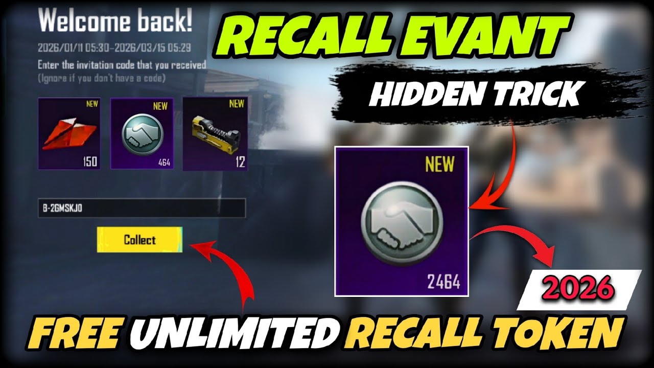Get Recall Token In Hidden Tricks || Free Recall Token In BGMI || BGMI Recall Evant Explain 2026