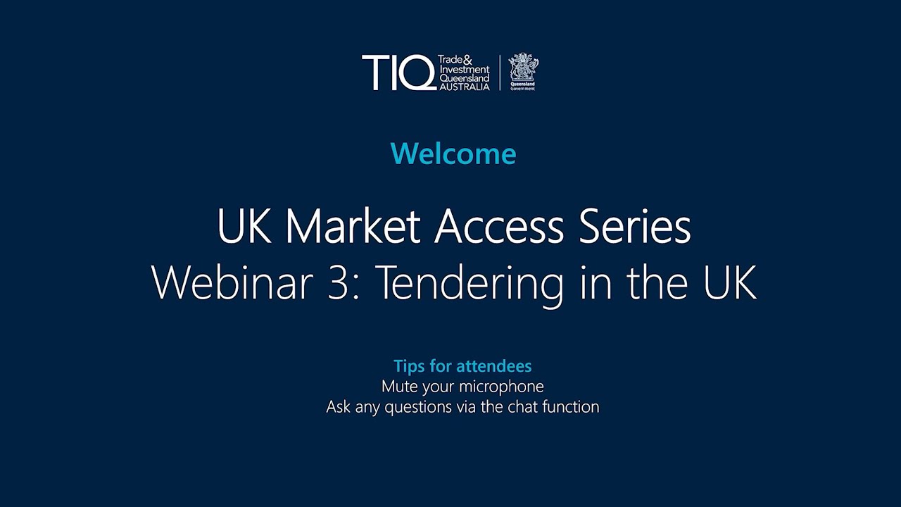 UK Market Access Series | Tendering in the UK