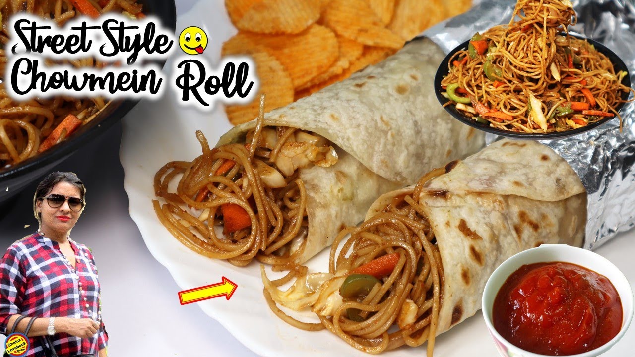 Street Style Veg Chowmein Roll-ऐसे बनाएँगे तो खाते ही रह जाएंगे- #VegRoll #Chowmien Roll Recipe#Roll