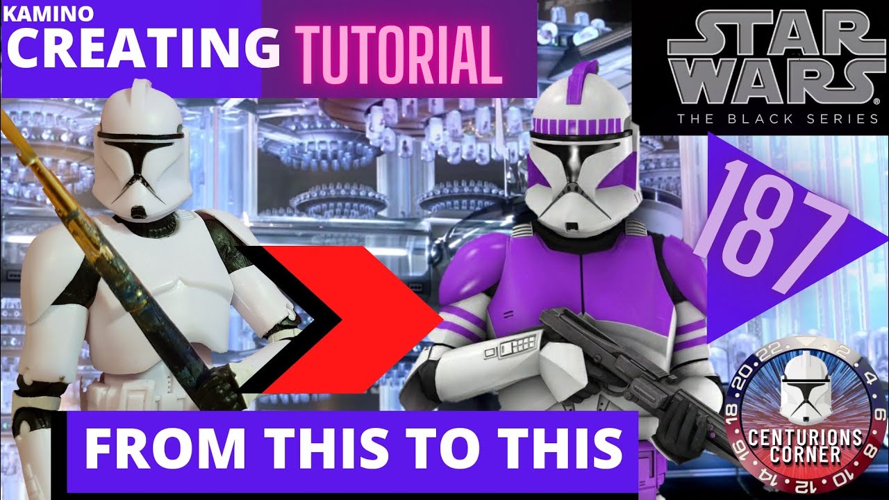 Star Wars The Black Series Custom 187th Clone Trooper How to Paint Tutorial Action Figures