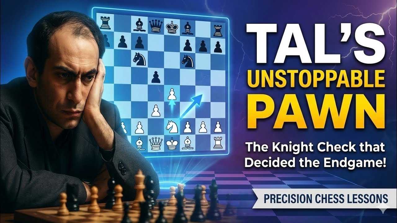 Tal’s Knight Check Creates an Unstoppable Passed Pawn
