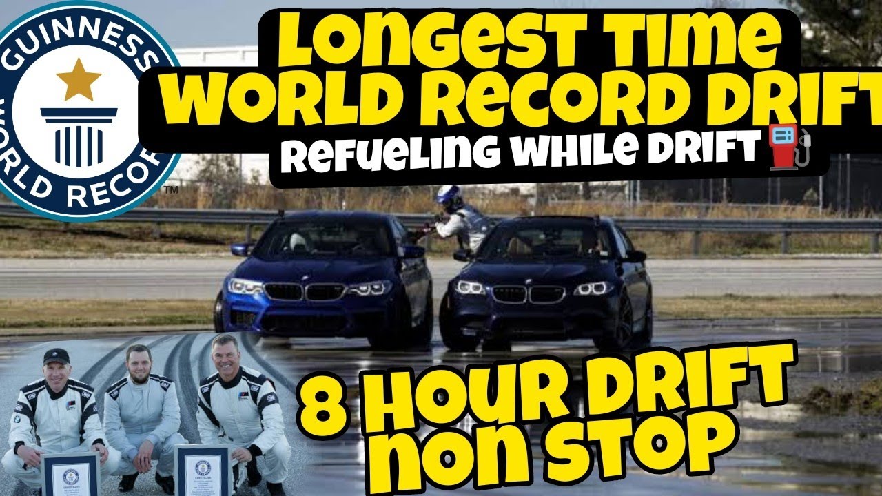 Longest drift world record - 8 Hour Drift Non stop with refueling sytem like race car / aircraft jet