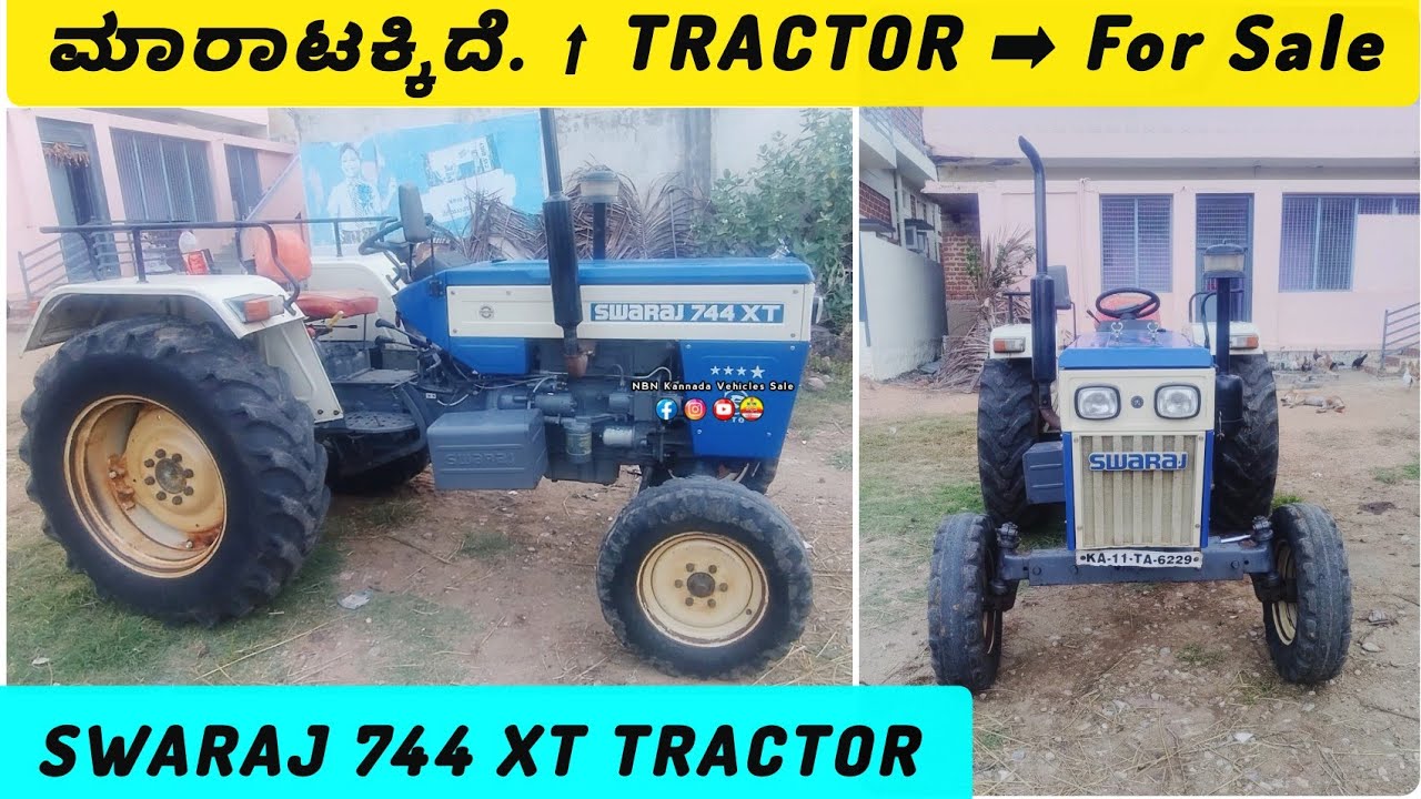 Video - 9 ☎️ 9611848291 / ಮಾರಾಟಕ್ಕಿದೆ. ⏫ SWARAJ 744 XT TRACTOR ➡️ For Sale / Location - Mandya - RTO