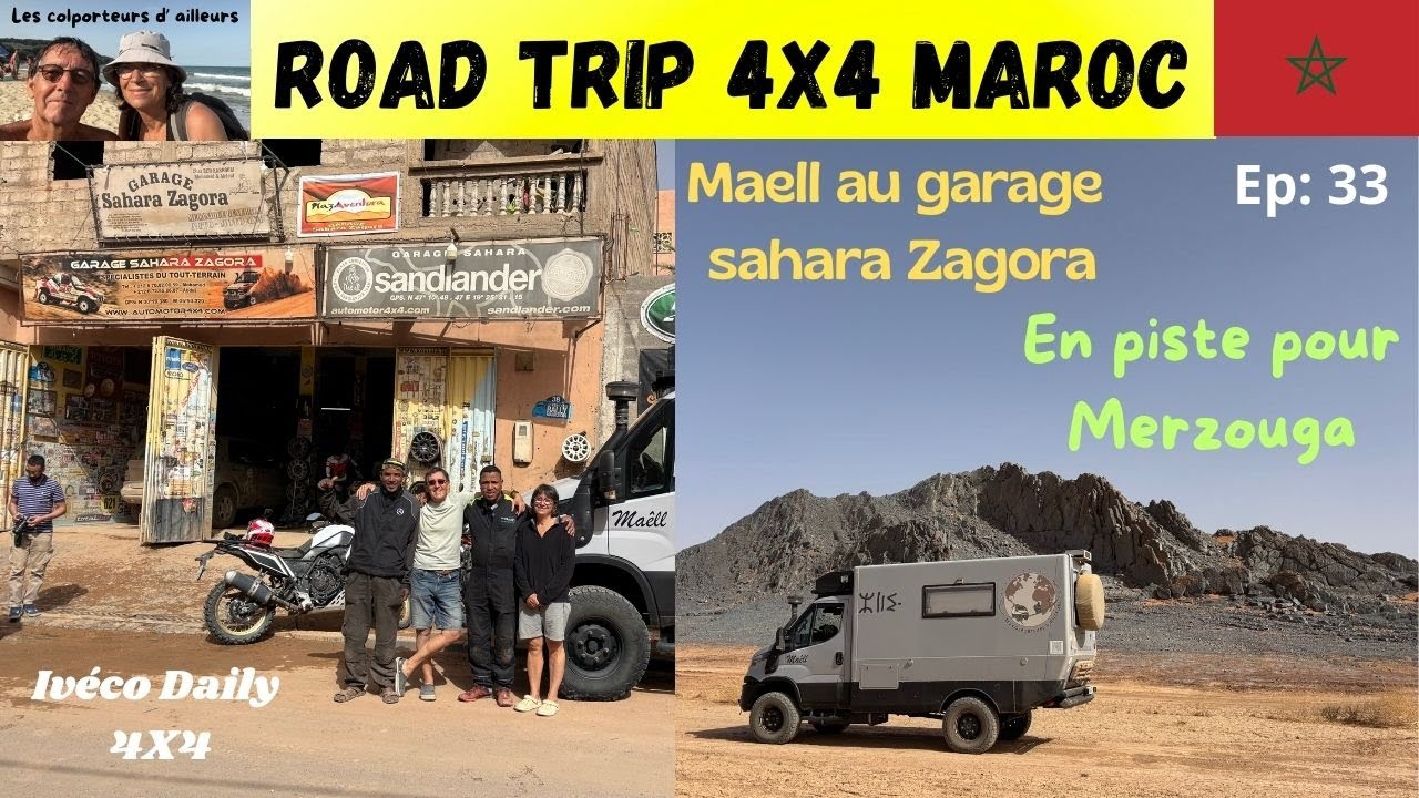 #maroc #roadtrip# #offroad: Abdou et Momo, garage Sahara Zagora, et Piste de Merzouga #ivecodaily4x4