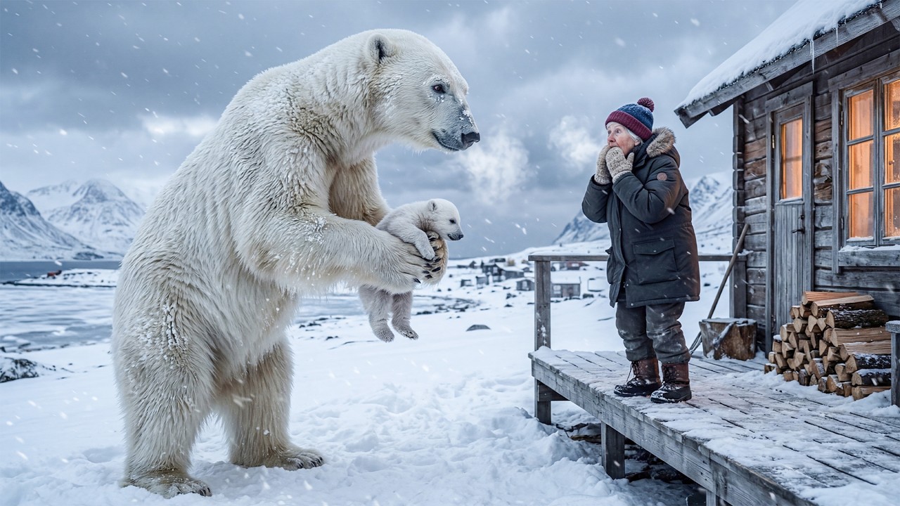 Polar Bear Brought Cub to Grandma, Begging for Help | AI Animal Rescue Story