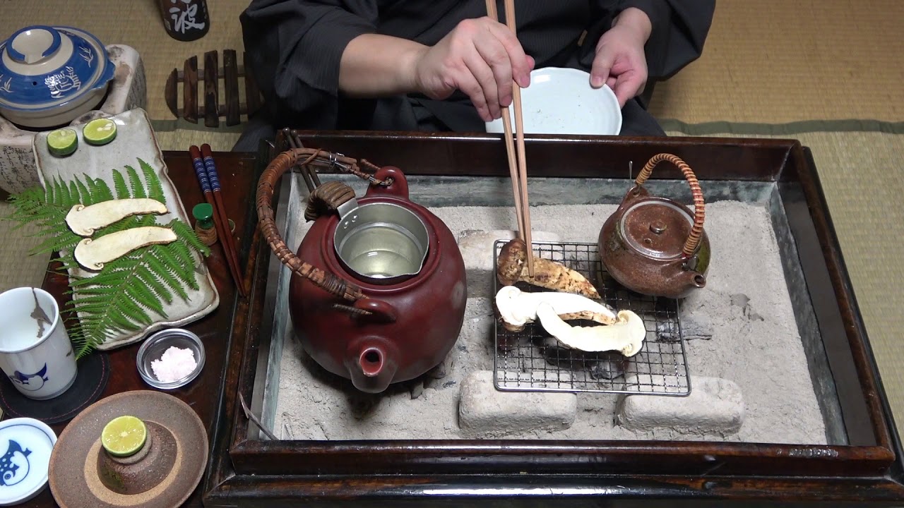 松茸三昧-Matsutake mushroom- Japanese food【江戸長火鉢　100杯目】