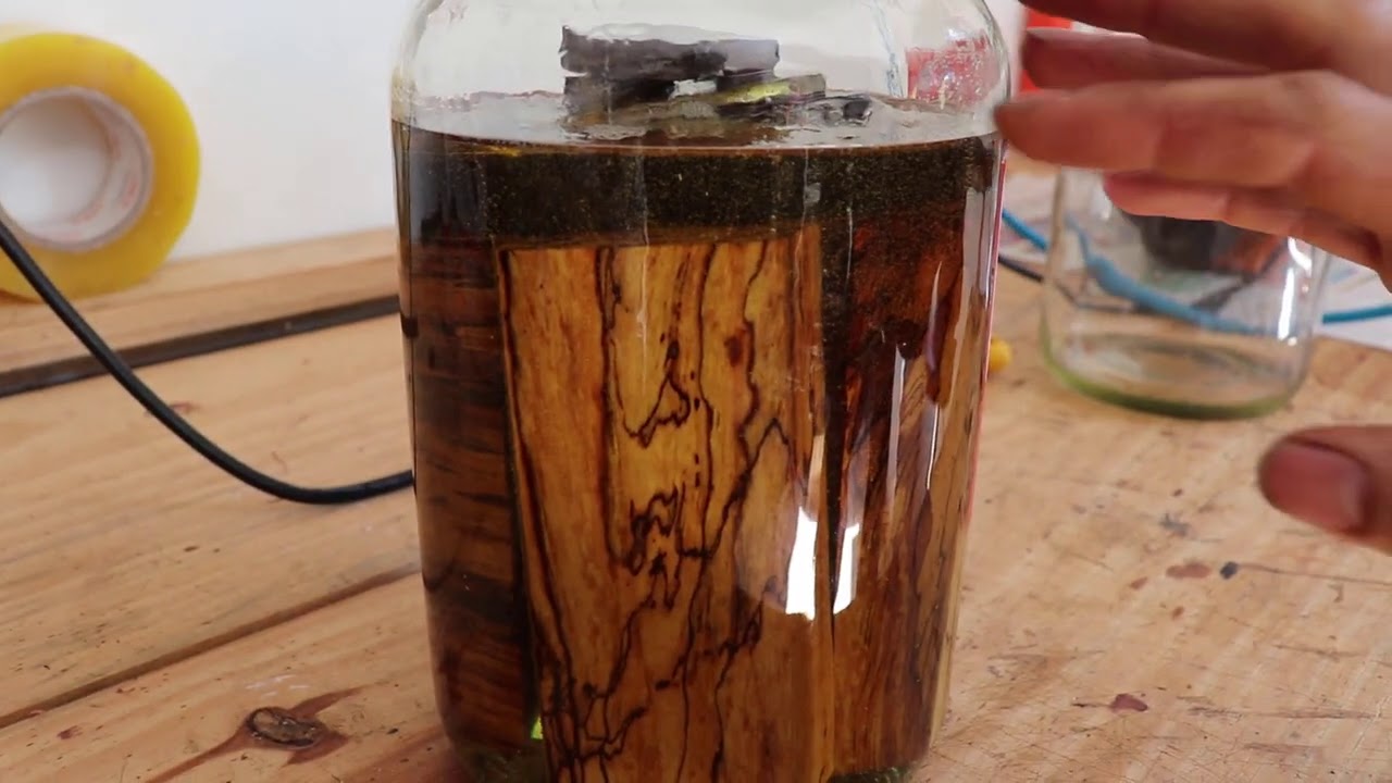 Primeiro teste de estabilização de madeira