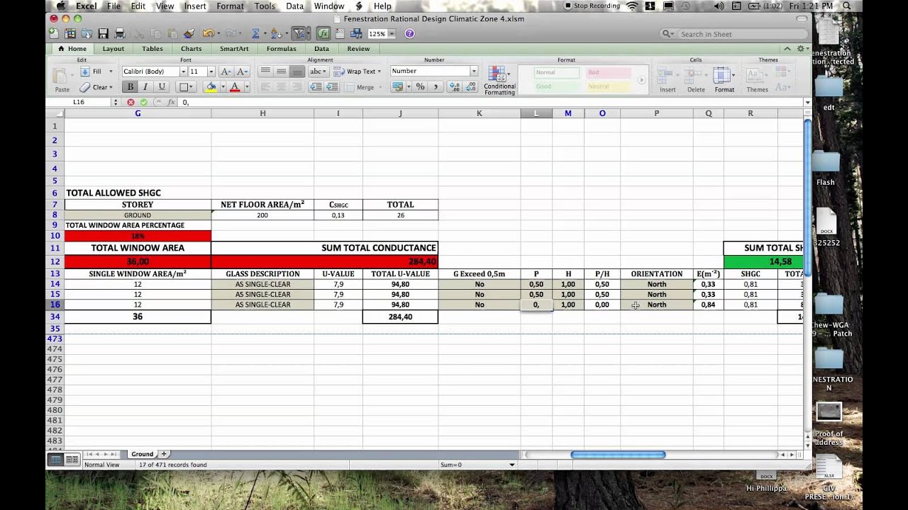 SANS204 Fenestration design Calculator
