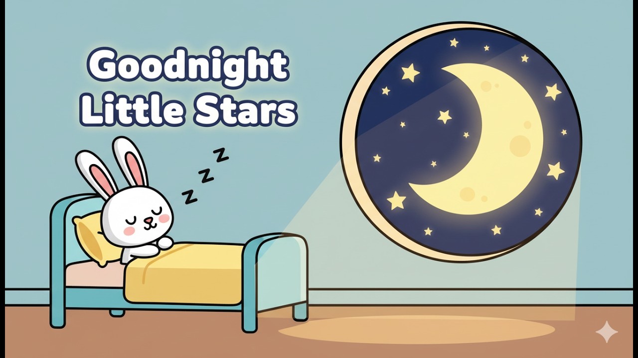 Goodnight Little Stars 🌙 | Bedtime Lullaby for Babies | TinyTunes Academy