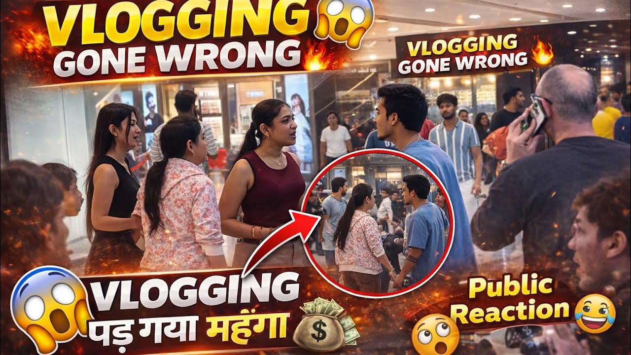 Vlogging Gone Wrong 😱 | Vlogging पड़ गया महंगा 💸 | Public Reaction 😡😂 @jeevandailyvlog  #vlogger 
