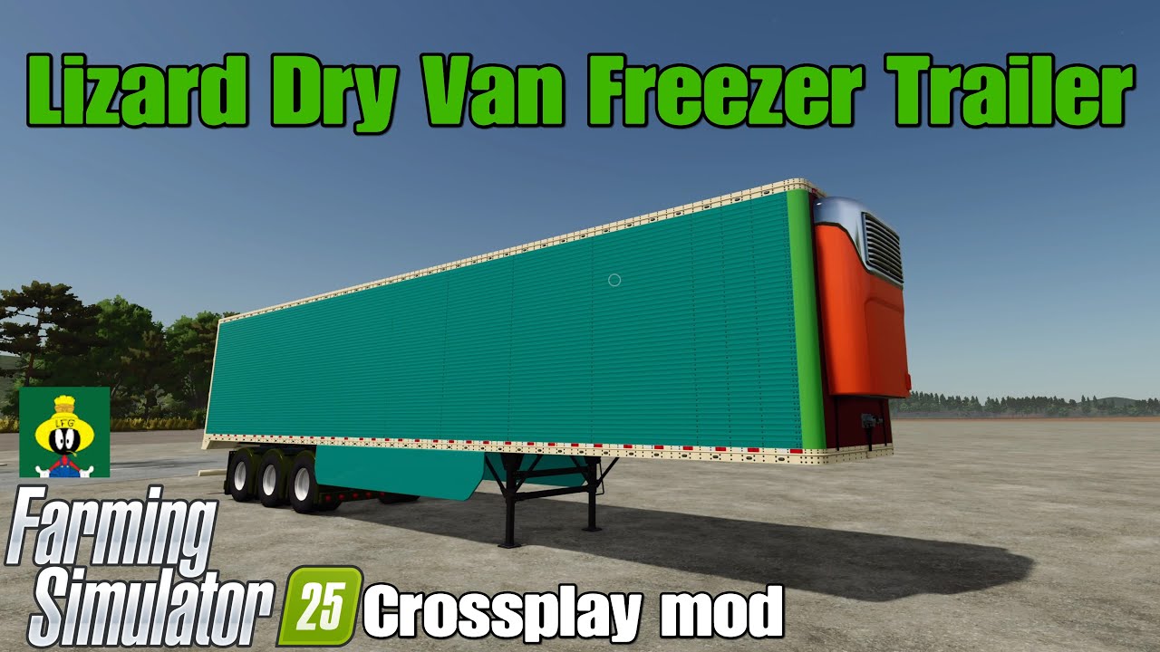 Рефрижераторный прицеп Lizard Dry Van / мод для кроссплатформенной игры FS25