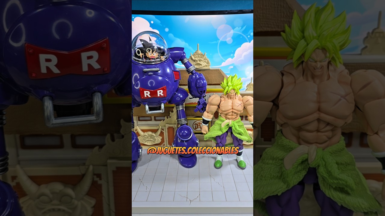 Robot de RR comparando tama&ntilde;os con Goku y muchos m&aacute;s #goku&nbsp;#broly #shfiguarts #dragonball #dbz #dbs