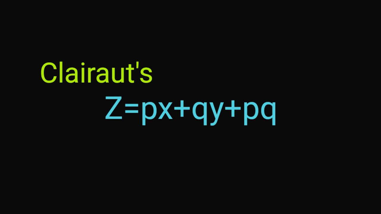 Z=px+qy+pq #УравнениеКлеро L1k,327