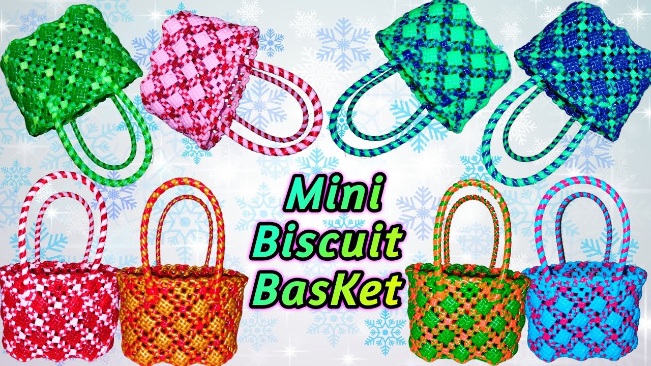 மினி பிஸ்கட் நாட் கூடை பின்னலாம் வாங்க | Mini Biscuit Knot Bag | for beginners | Return gift ideas