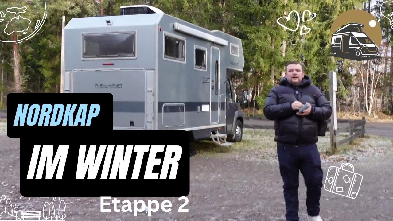 NORDKAP Wohnmobil WINTER CAMPING Tour 🥶- VLOG 2: Bis zum nördlichen Polarkreis