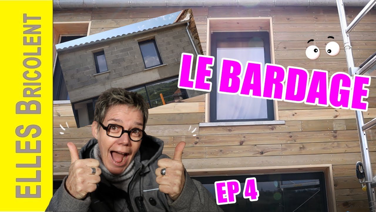 POSER UN BARDAGE BOIS SUR UN MUR EN PARPAINGS  👀  RENOVATION TERRASSE 😎  Ep 04 - ELLES Bricolent