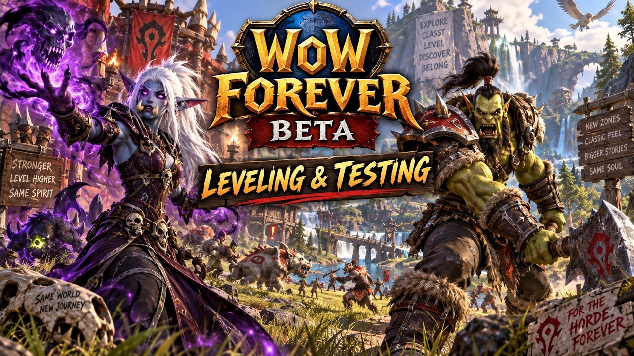 WoW Forever | Open Beta Day 4: Troll Warlock & Orc Warrior Testing 🧭
