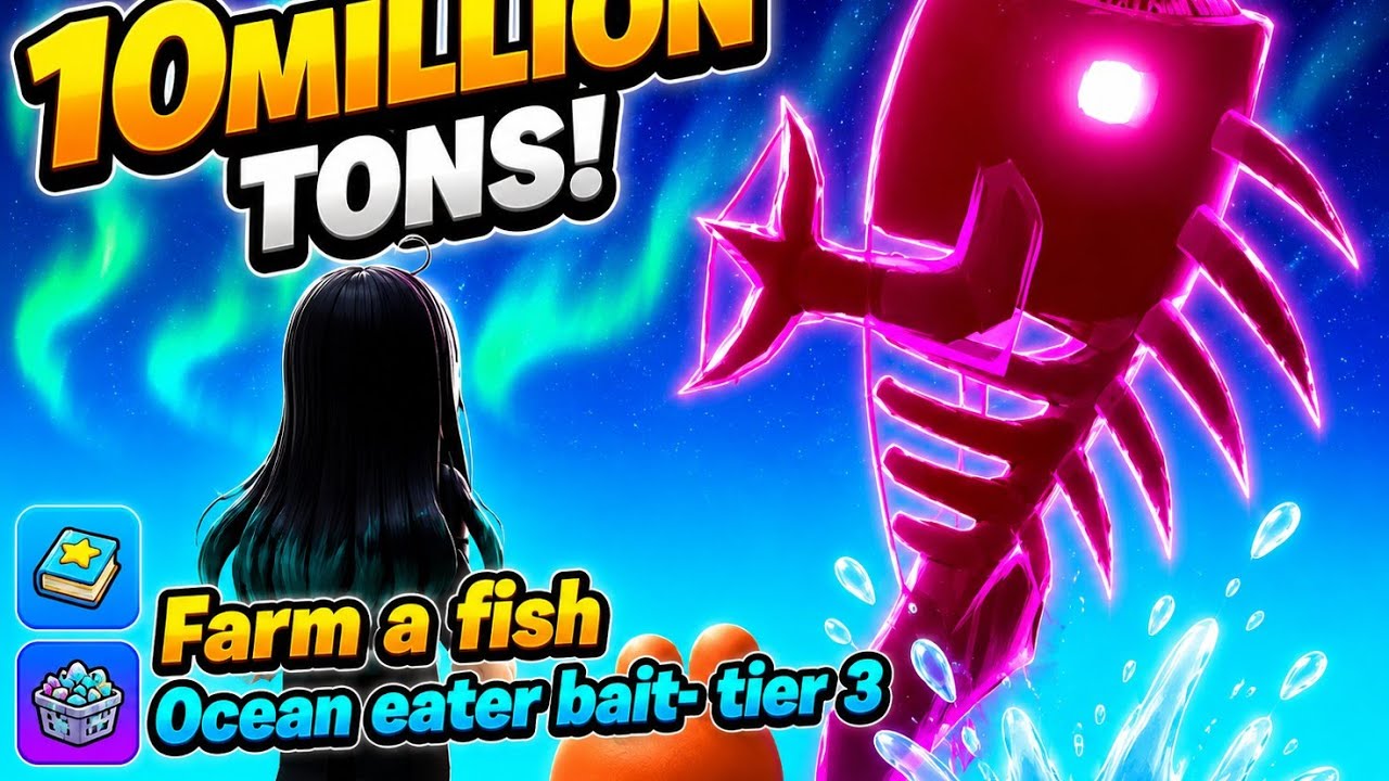 How to catch big fish in Farm a Fish Roblox using ocean eater bait! New weight record!