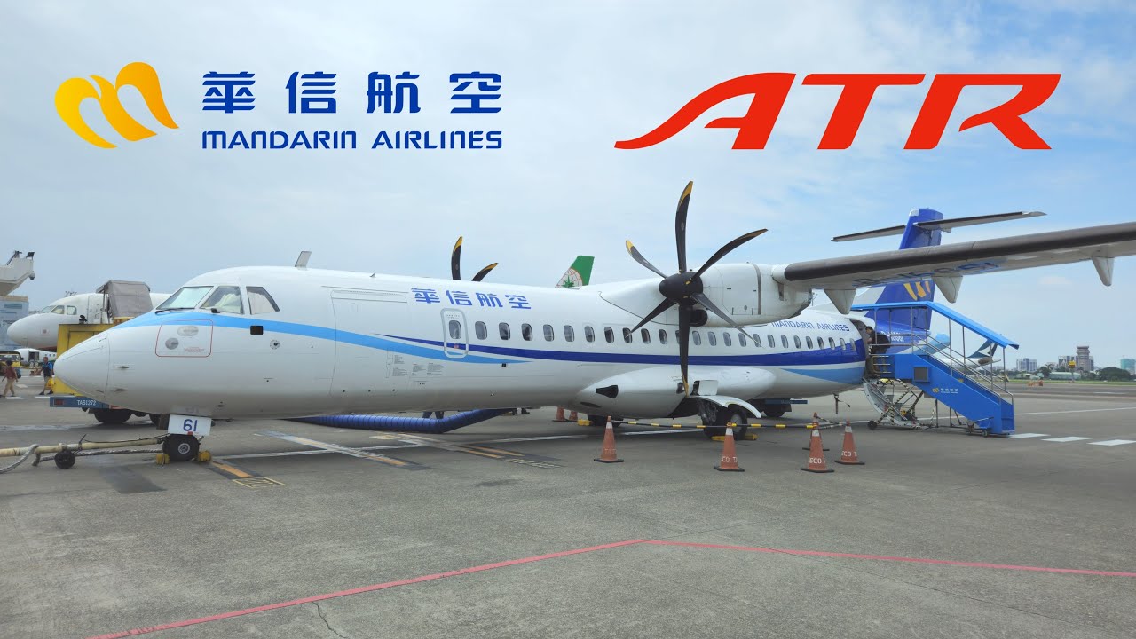 Mandarin Airlines ATR72-600 Kaohsiung to Quemoy, Pushback, Taxiing & Takeoff