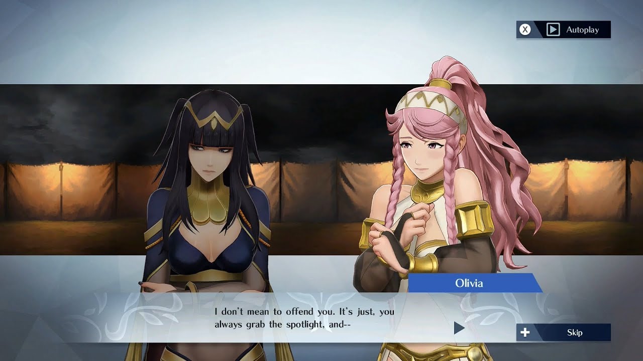 Fire Emblem Warriors - Tharja & Olivia Support Conversation