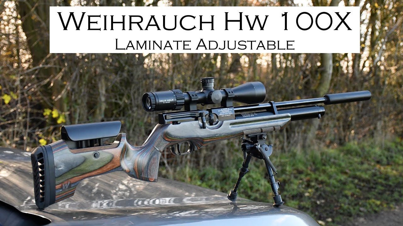 Пневматическая винтовка Weihrauch HW 100 X Laminate Adjustable .22 калибра, ПОЛНЫЙ ОБЗОР