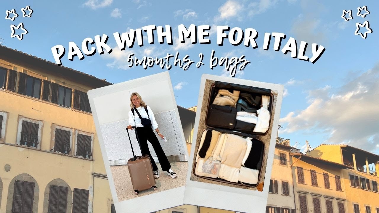 PACK WITH ME FOR ITALY five months in two suitcases || study abroad packing