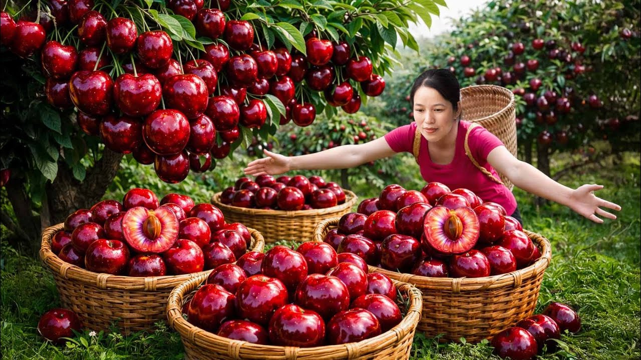 Harvesting 1000kg of Rare Honey Apples | Traditional American-European Apple Pie Shocks the Market