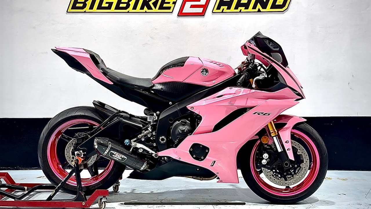 Yamaha Yzf-R6 Pink 2018 Exhaust sound Yoshimura r77 slip on