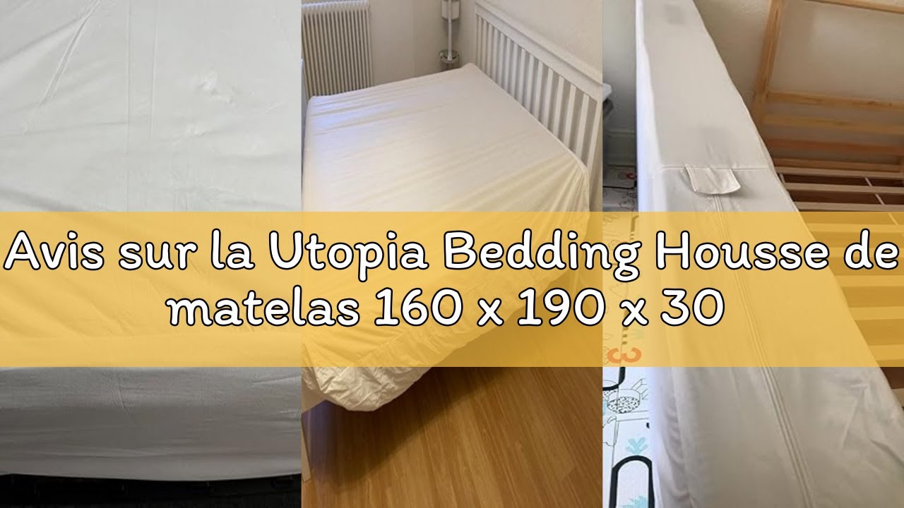 Avis sur la Utopia Bedding Housse de matelas 160 x 190 x 30 cm imperméable avec fermeture éclair, ce