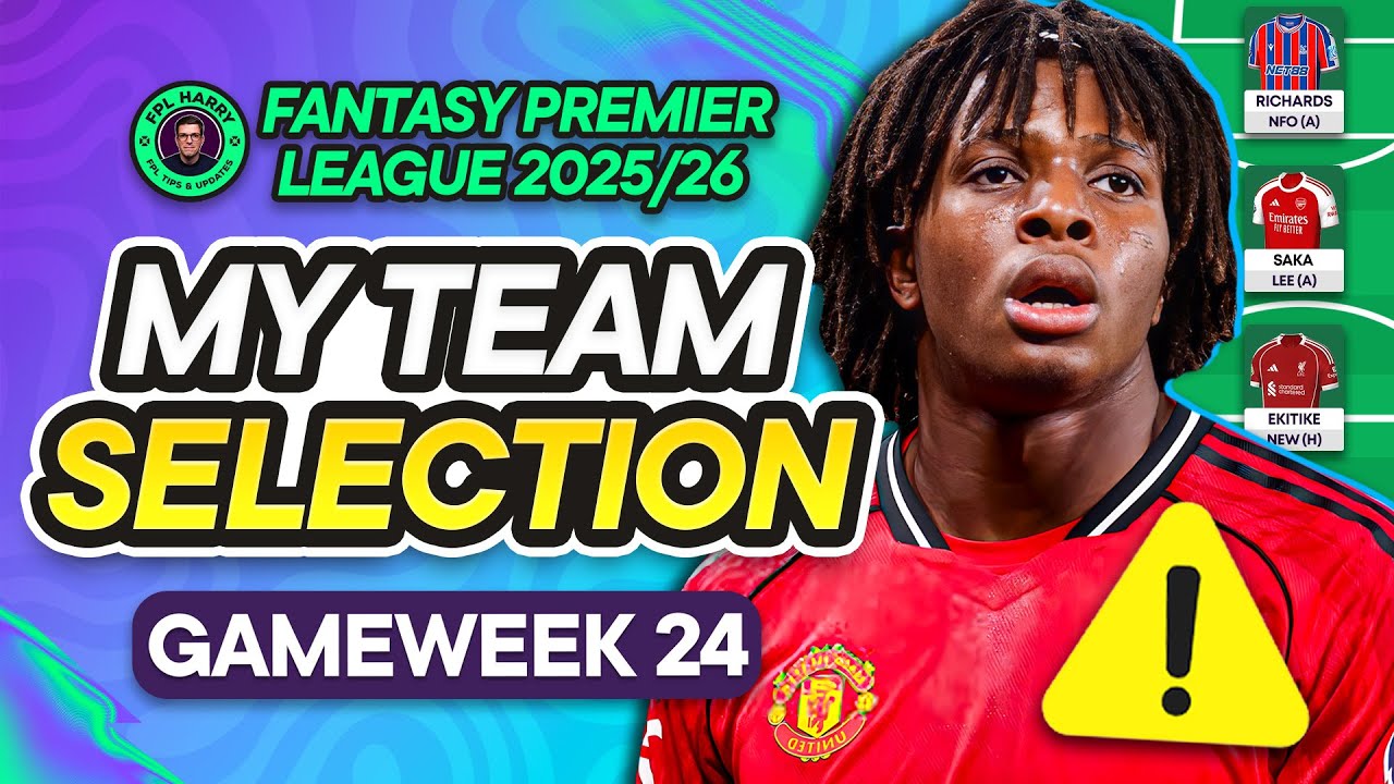 MY FPL GW24 TEAM SELECTION! 📝 Saka and Rice issues... 👀 | Fantasy Premier League Tips 2025/26
