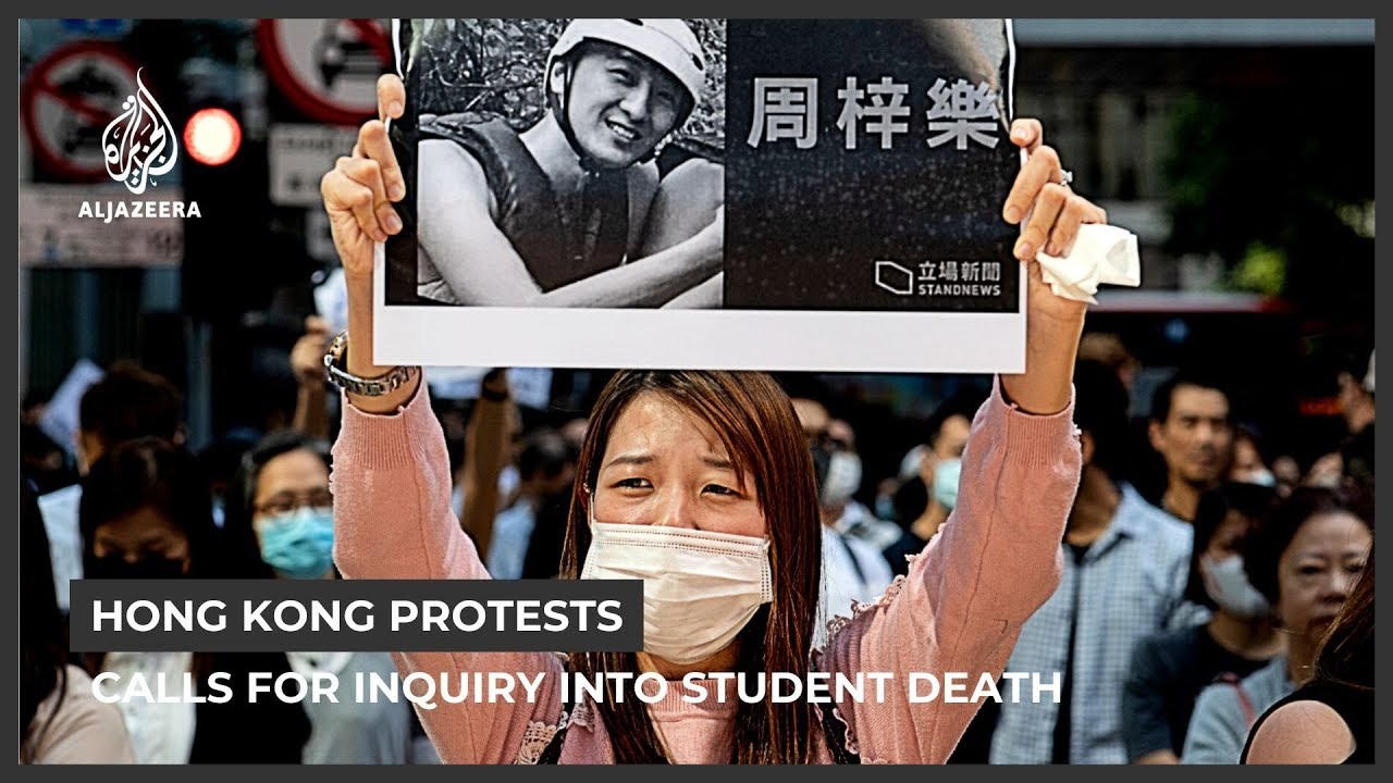 Hong Kong student who fell during weekend protests dies