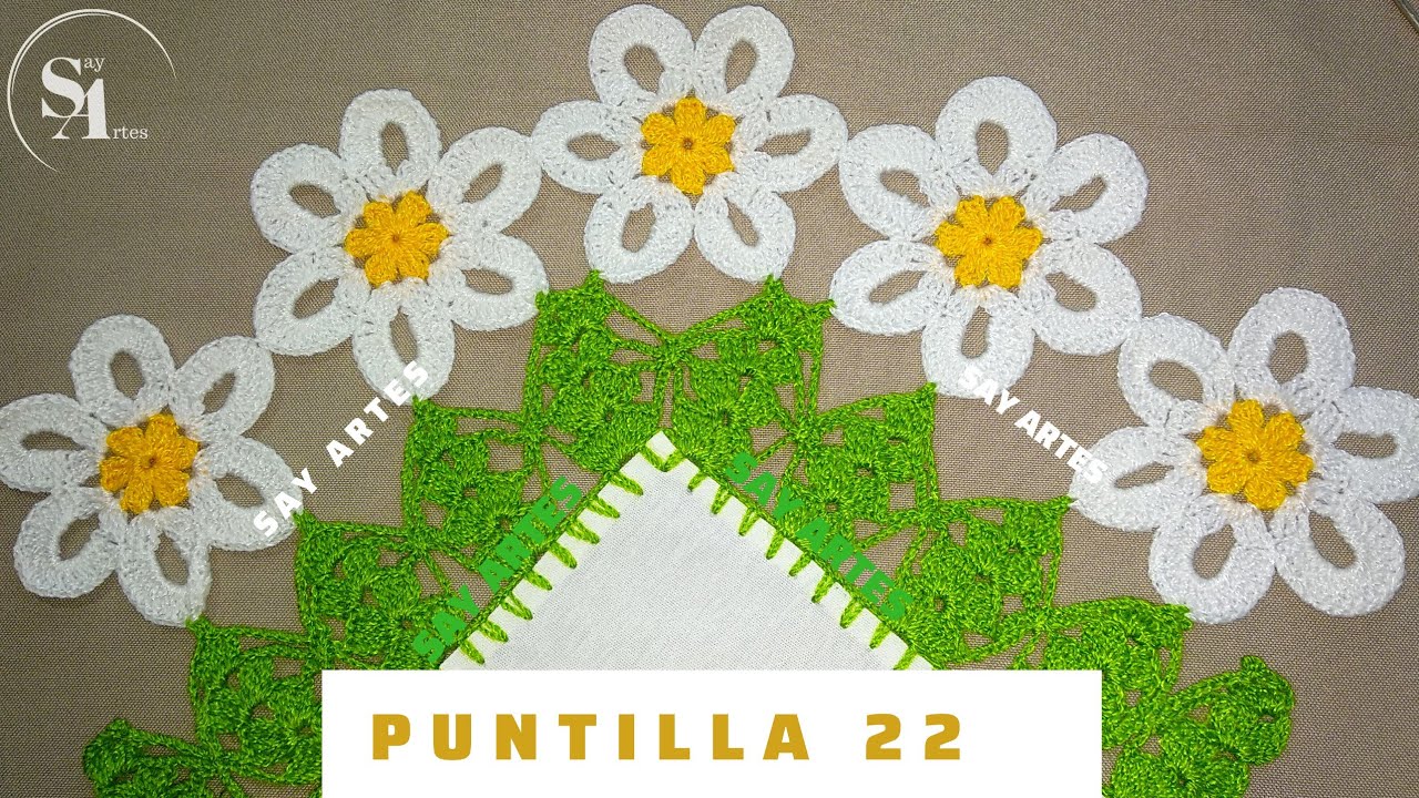 Puntilla 22 - Margaritas🌼 | Say Artes