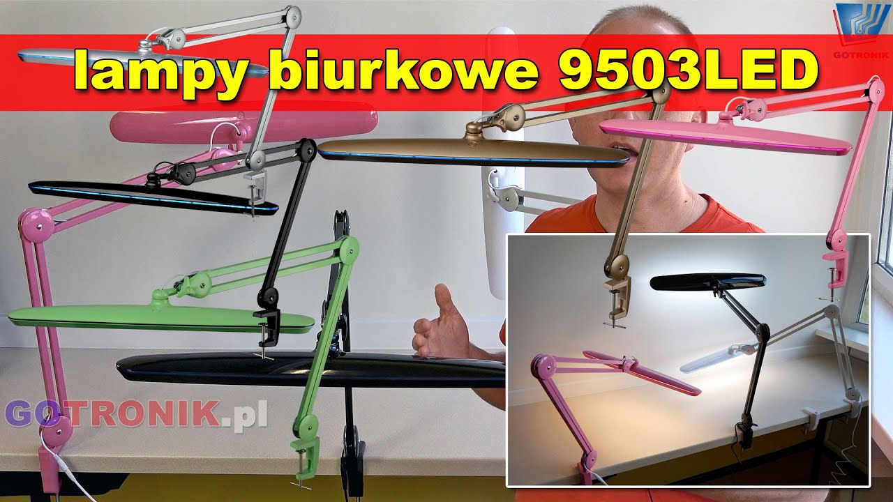 9503LED lampy stolowe biurkowe kreślarskie odcinek1