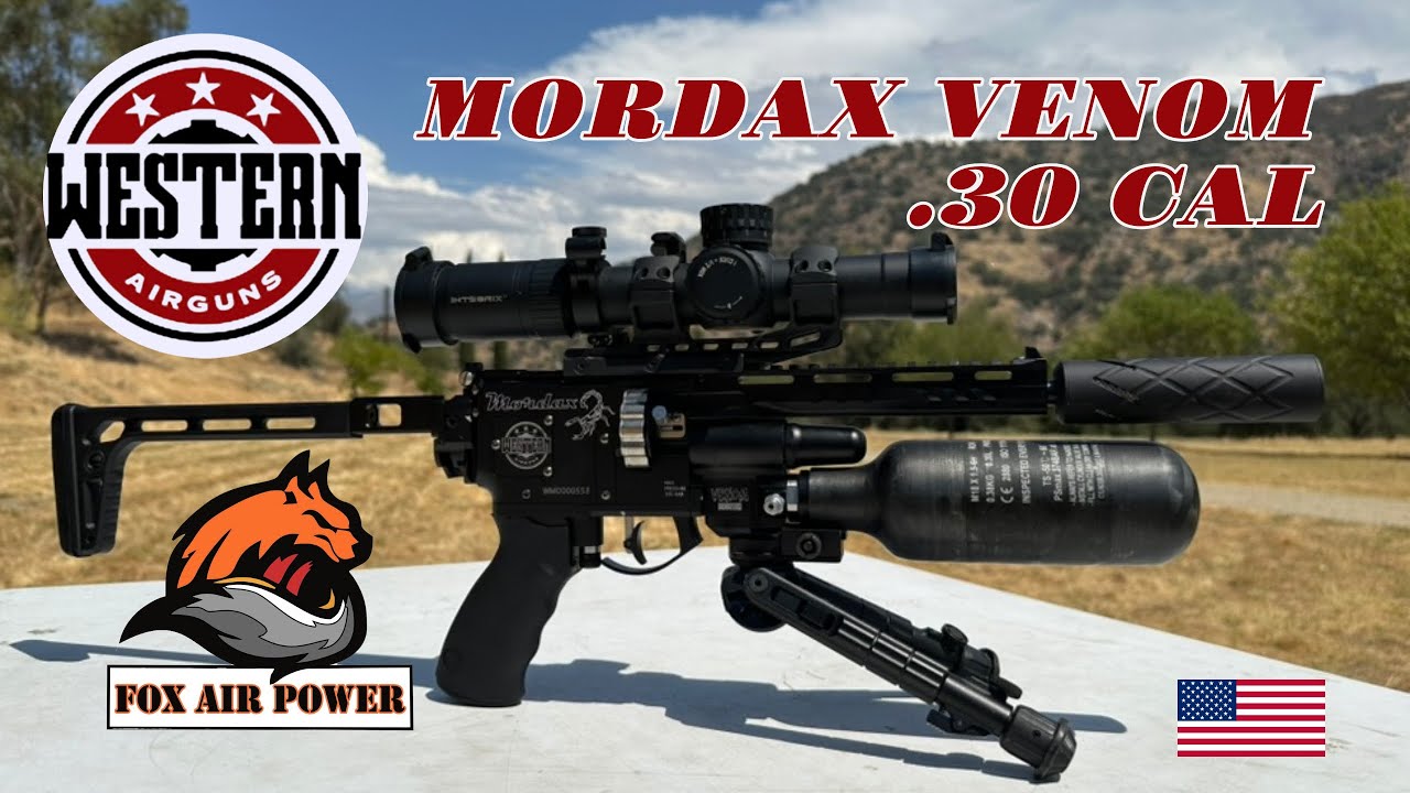 WESTERN AIRGUNS MORDAX VENOM .30 CALIBER WITH FOX AIR POWER. OUTDOOR TARGET SHOOTING DAY