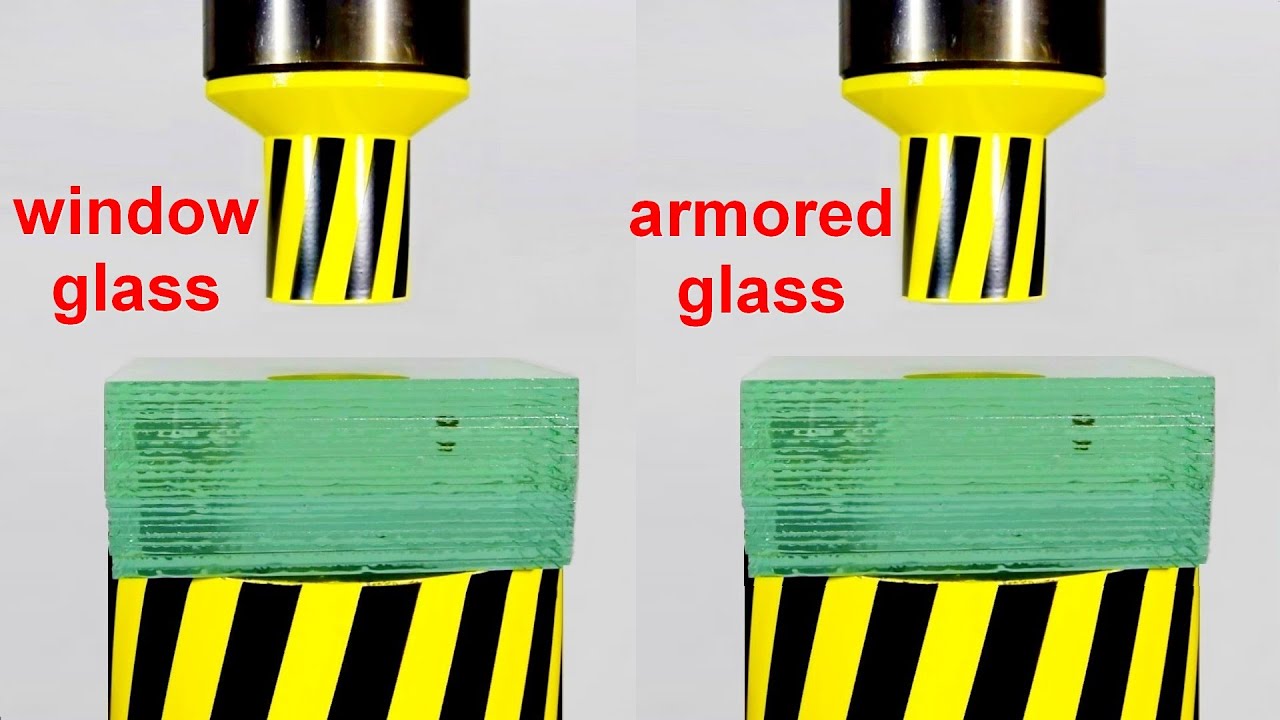 HYDRAULIC PRESS VS DIFFERENT TYPES OF GLASS