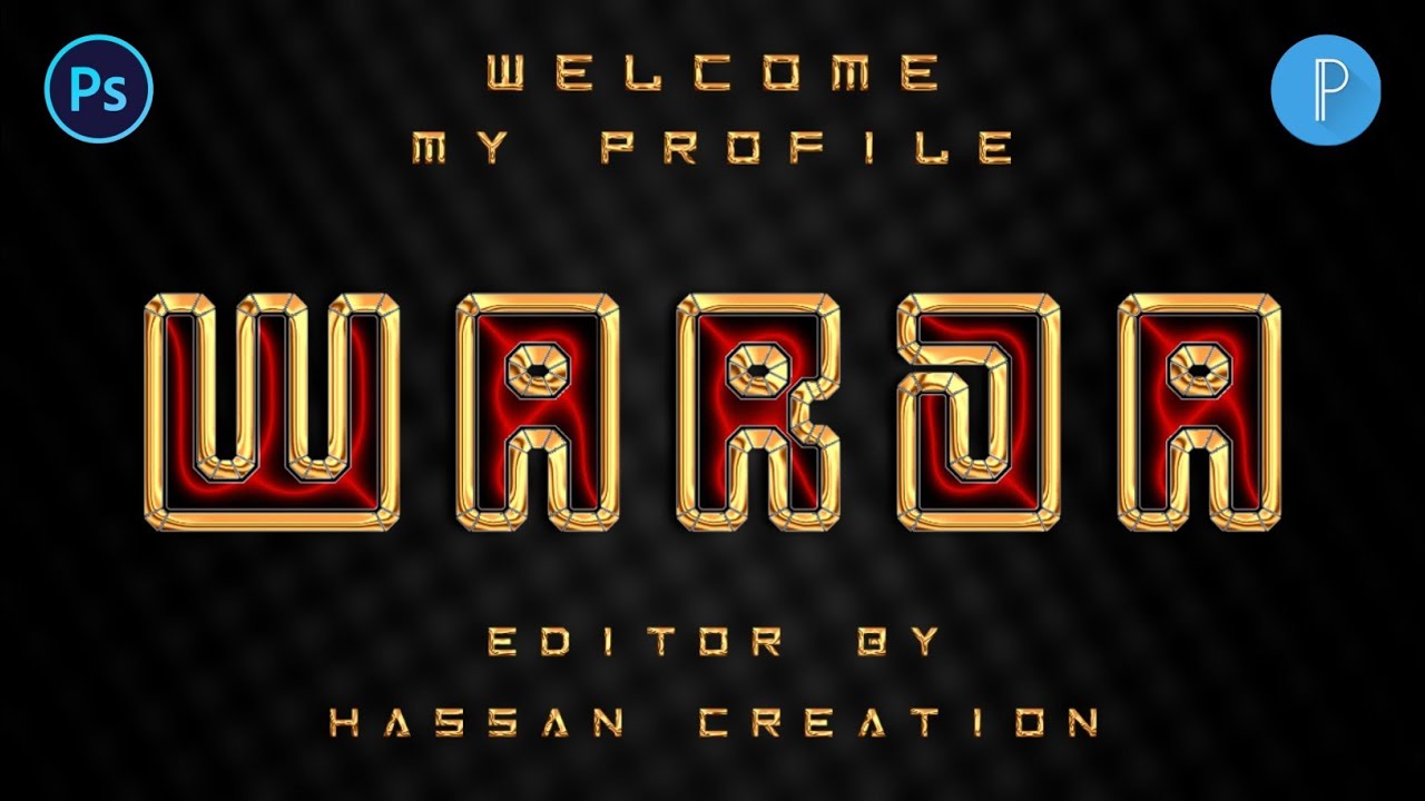 How To Make 3D Cover Dp | Gold And Red Cover do | FB cover Dp | Pixellab & PS CC | Hassan Creation