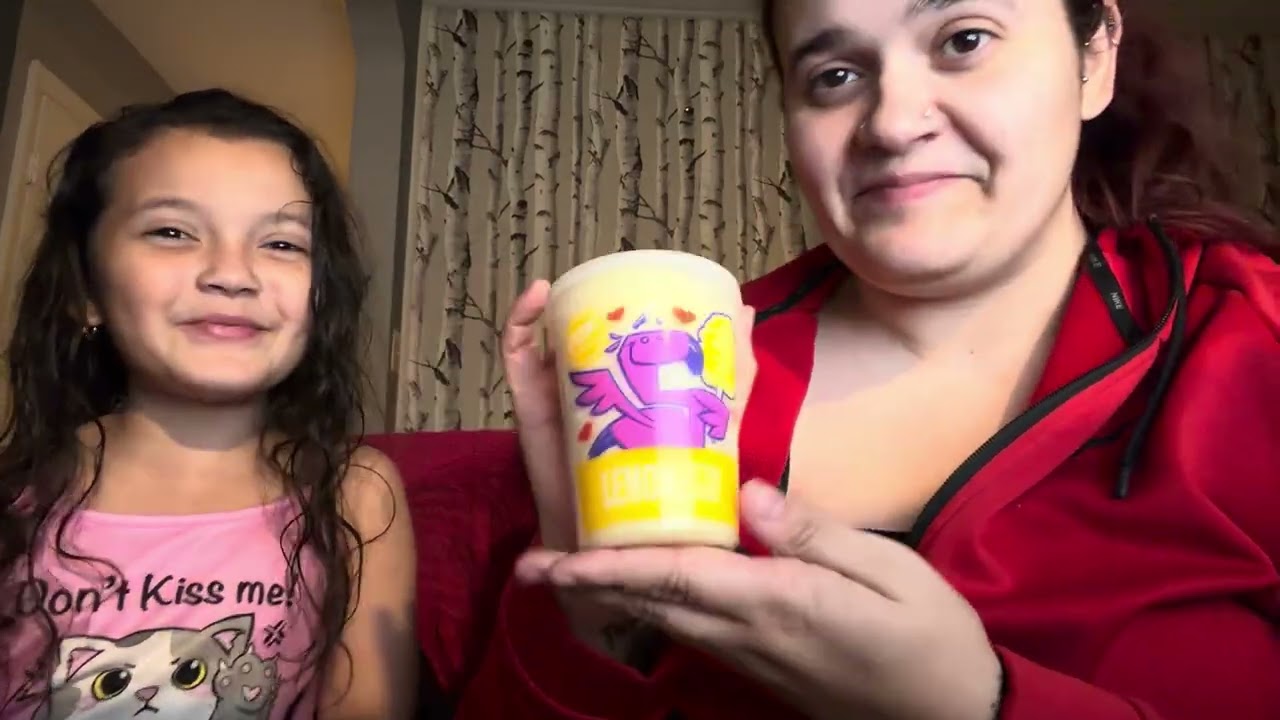Trying cotton candy! With my cousin/ subscriber.