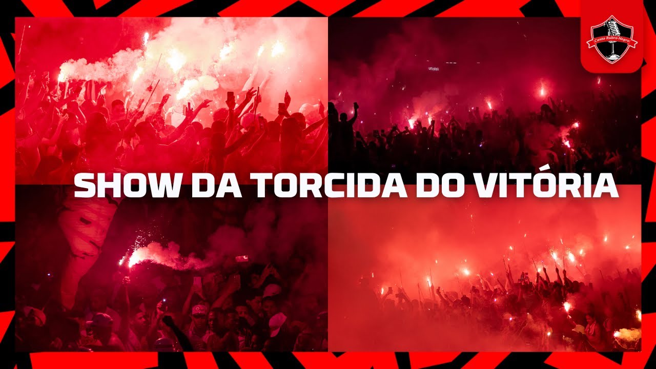 TORCIDA DO VIT&Oacute;RIA D&Aacute; SHOW NO CORREDOR RUBRO-NEGRO EM CHAMAS; ESPETACULAR!