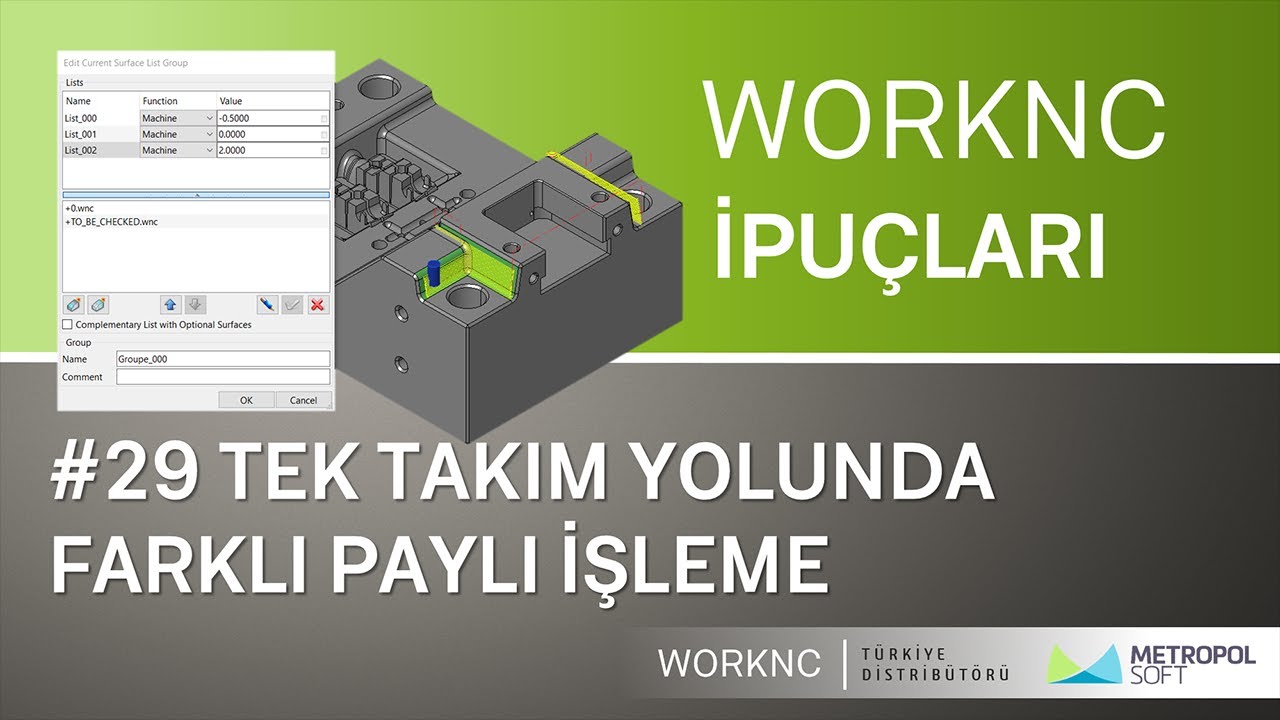 WORKNC İpuçları #29 Tek Takım Yolunda Farklı Paylı İşleme