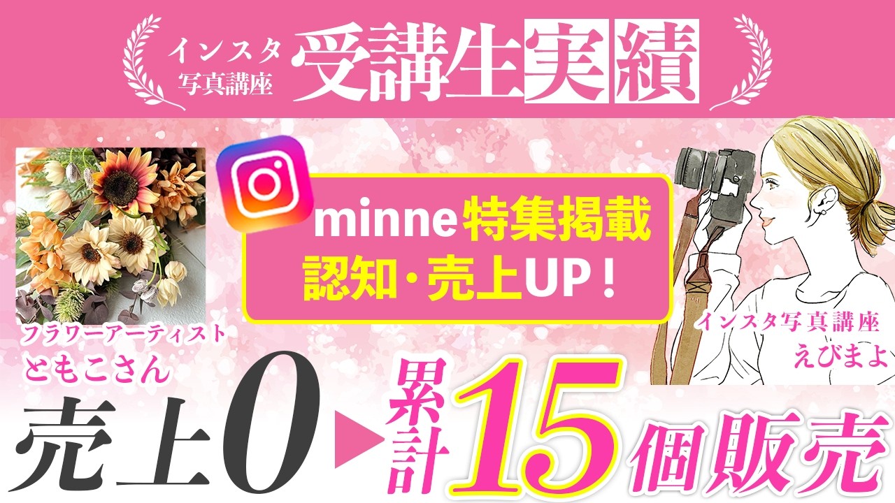 minne特集掲載！ハンドメイド作家さんが毎月売上UP達成