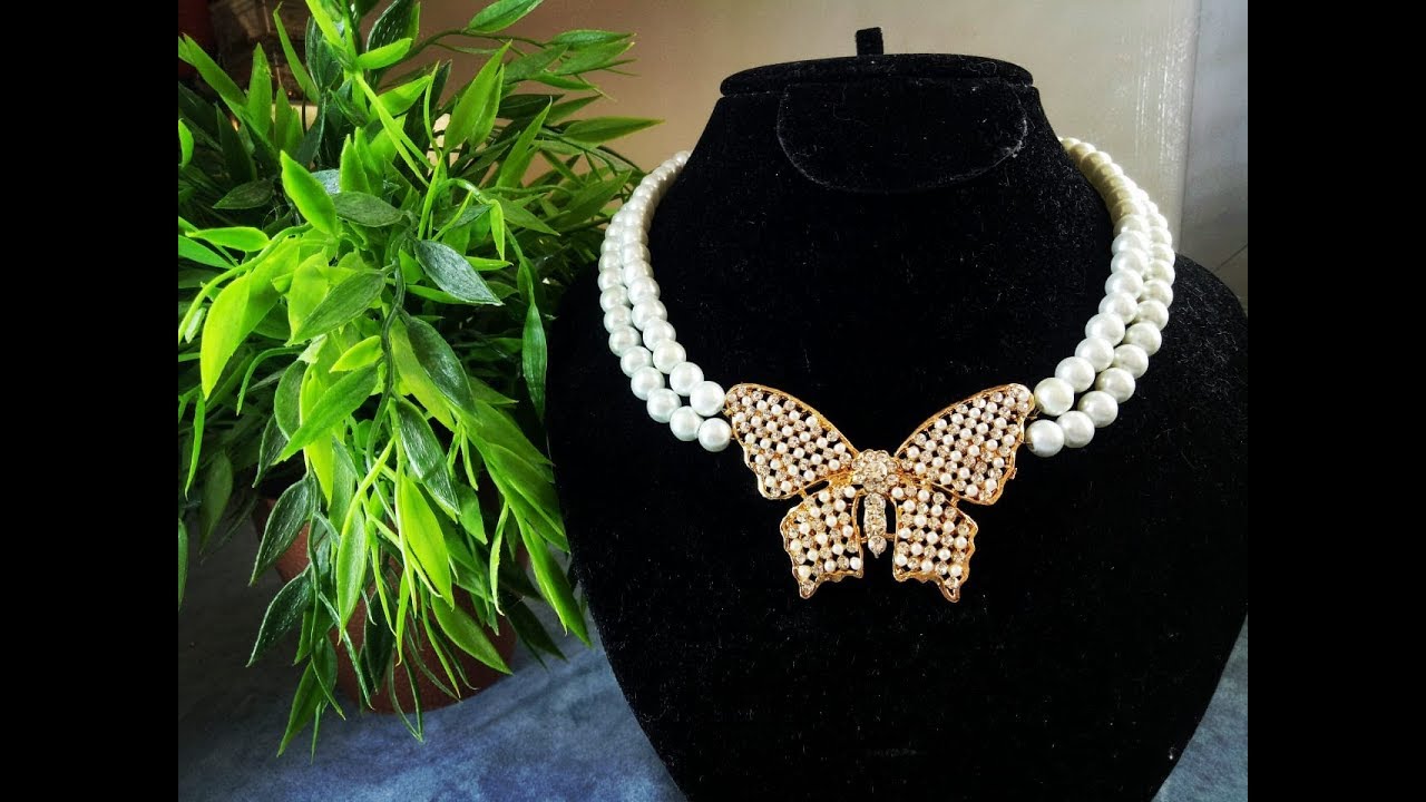 تعليم الاكسسورات souna bijoux طريقة عمل عقد اللولي الانيق