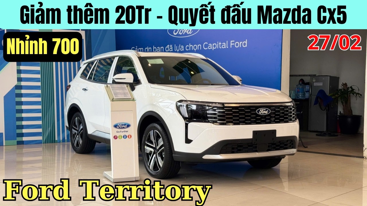 ✅Giá xe Ford Territory 2026 giảm thêm tiền mặt. Hơn 700Tr Nhận Xe | Quyết đấu với Mazda Cx5